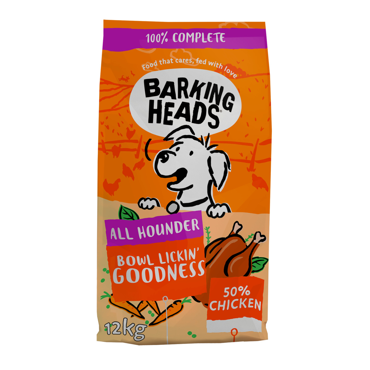Barking Heads Bowl Licking Chicken Dry Dog Food 12kg